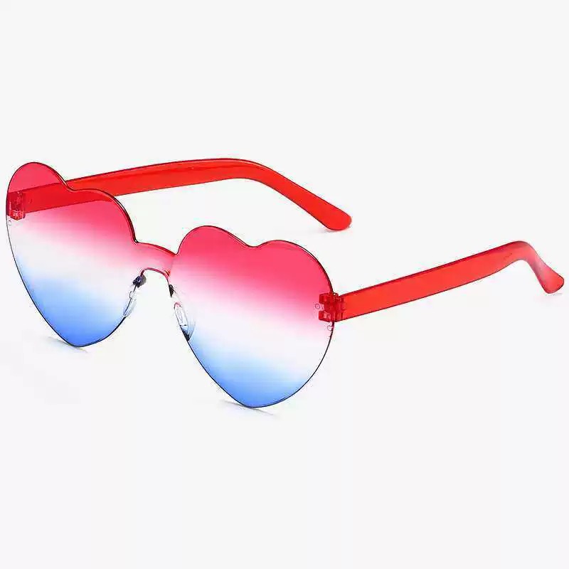 Transparente Herz-Sonnenbrille mit Logo bedrucken - Sonnenbrillen-bedrucken.com